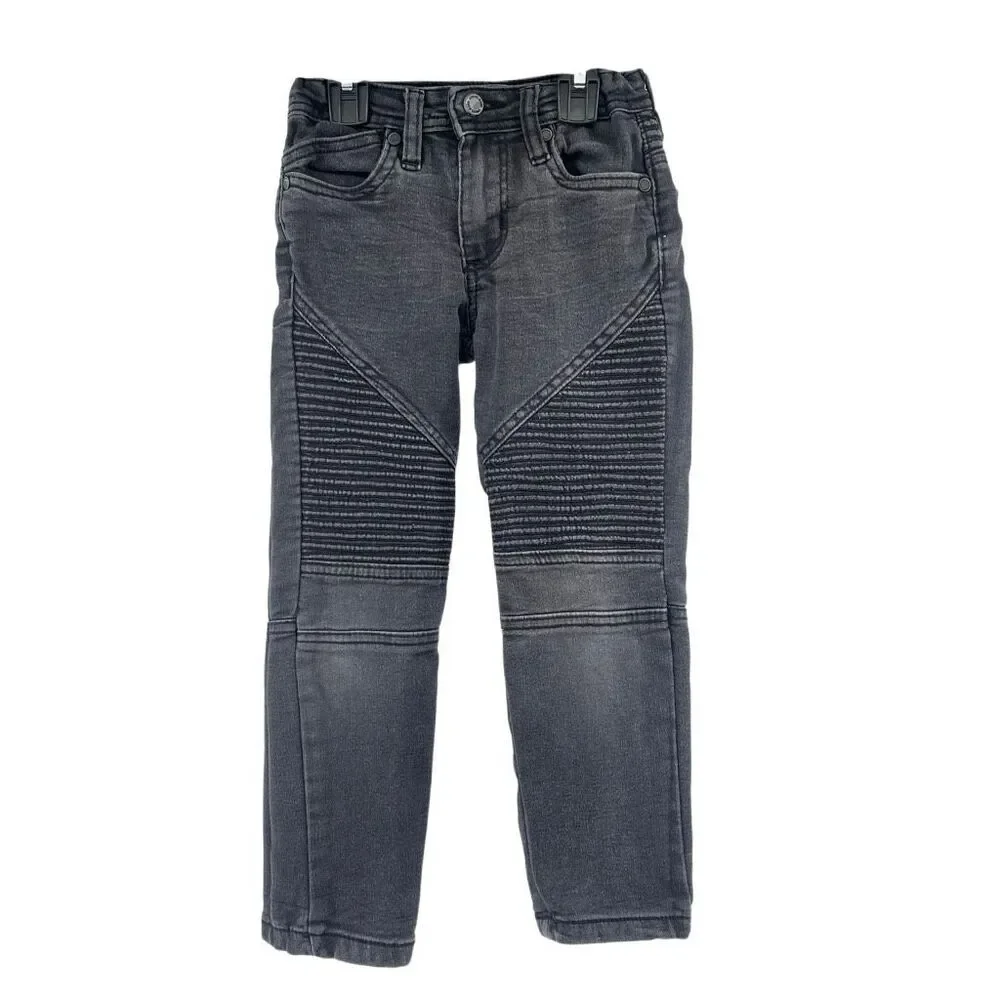 Steve’s Jeans Boys Moto Skinny Jeans Size 5 Gray Wash Stretch Denim Streetwear